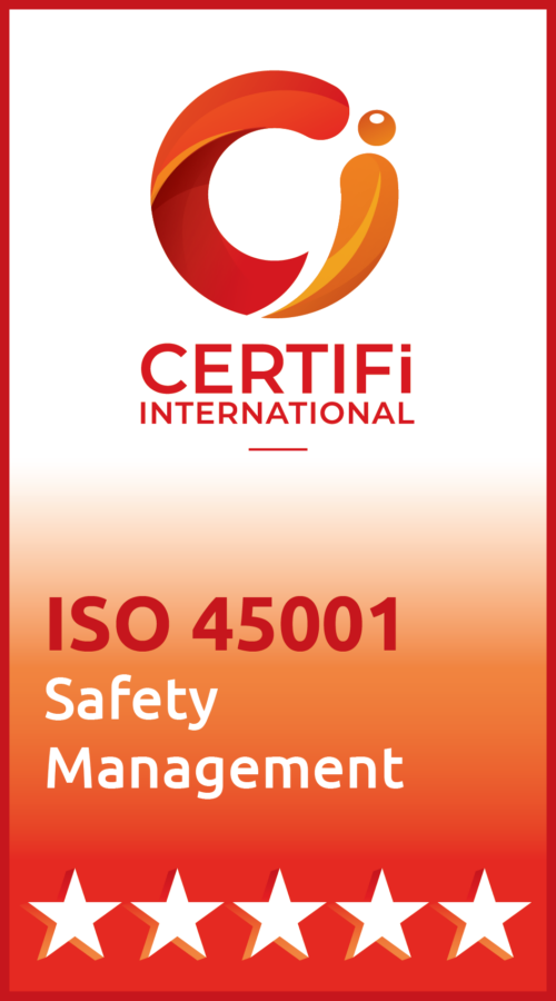 ISO 45001 Safety Management certified