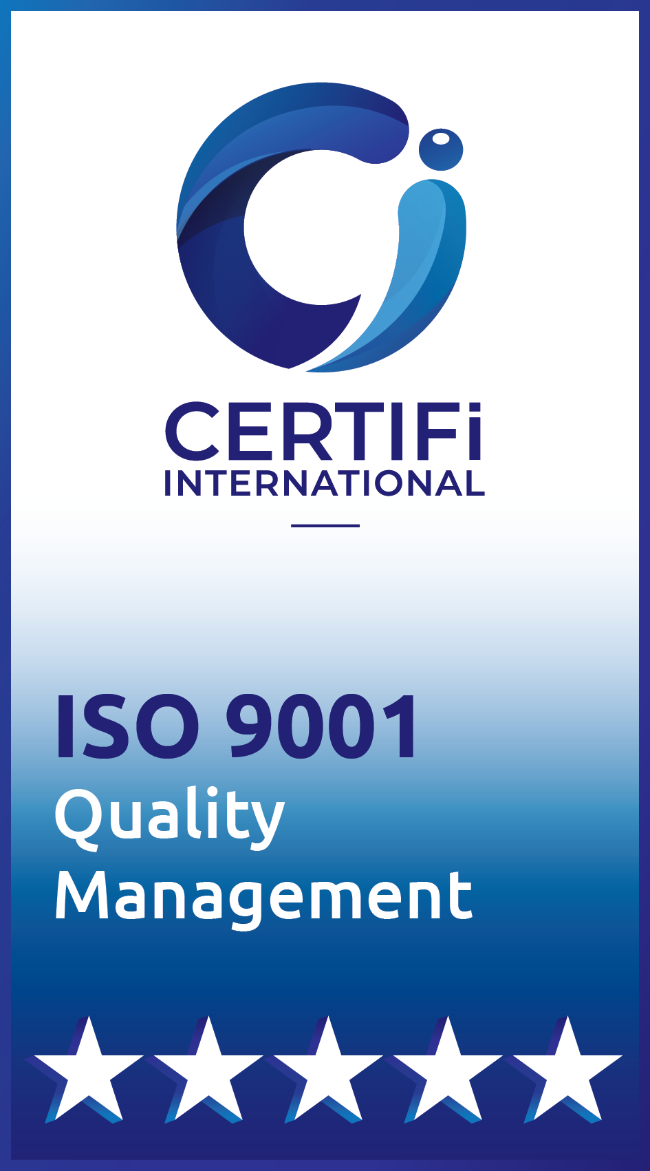 ISO 9001 Quality Management certified